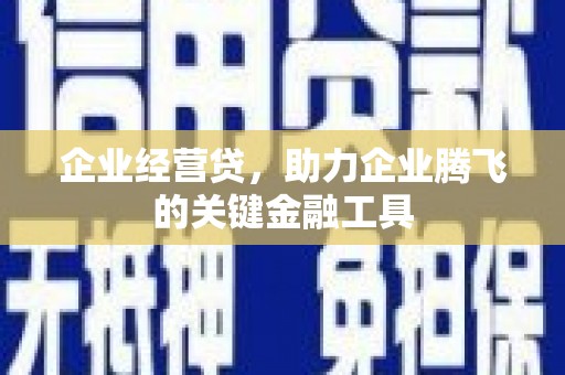 乌伊岭企业经营贷，助力企业腾飞的关键金融工具