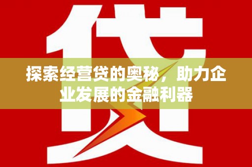 乌伊岭探索经营贷的奥秘，助力企业发展的金融利器