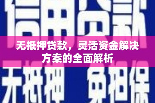 乌伊岭无抵押贷款，灵活资金解决方案的全面解析
