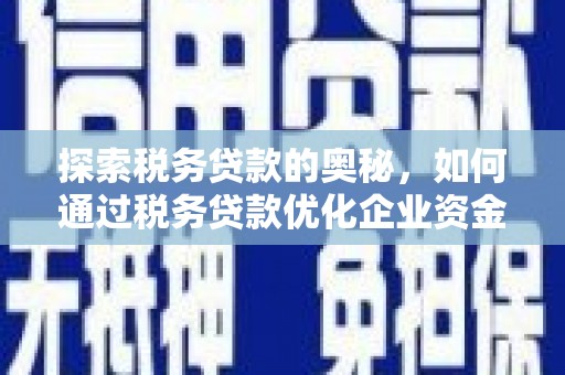乌伊岭探索税务贷款的奥秘，如何通过税务贷款优化企业资金流