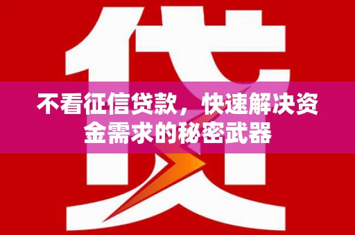 乌伊岭不看征信贷款，快速解决资金需求的秘密武器