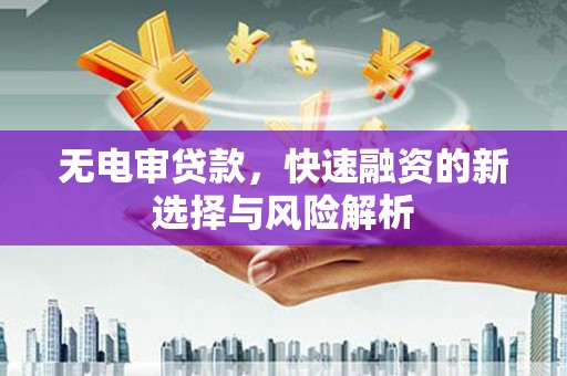 乌伊岭无电审贷款，快速融资的新选择与风险解析