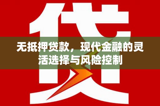 乌伊岭无抵押贷款，现代金融的灵活选择与风险控制
