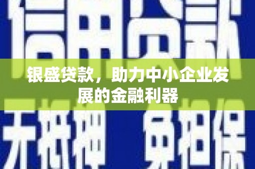 乌伊岭银盛贷款，助力中小企业发展的金融利器