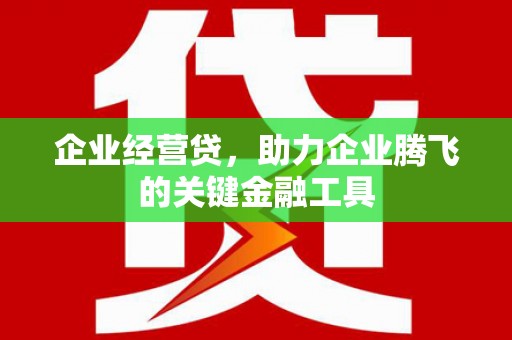 乌伊岭企业经营贷，助力企业腾飞的关键金融工具