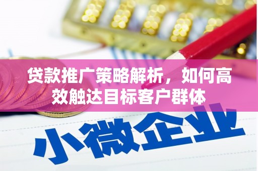 乌伊岭贷款推广策略解析，如何高效触达目标客户群体