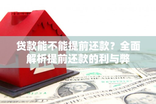 乌伊岭贷款能不能提前还款？全面解析提前还款的利与弊