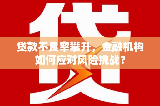 乌伊岭贷款不良率攀升，金融机构如何应对风险挑战？