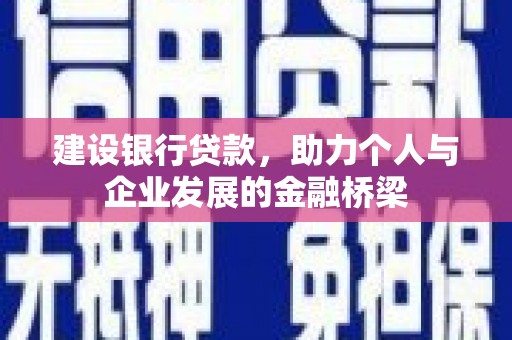 乌伊岭建设银行贷款，助力个人与企业发展的金融桥梁